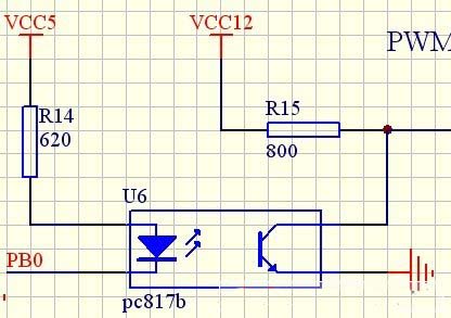 pwm信號通過pc817b光耦出現(xiàn)失真的討論