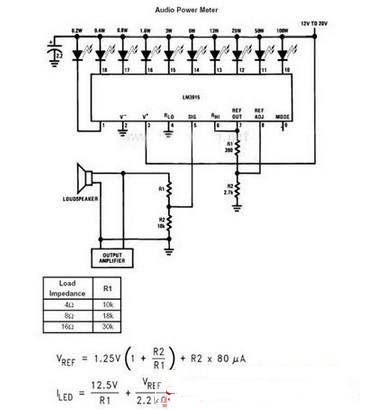 LM3915單片集成電路感官的模擬