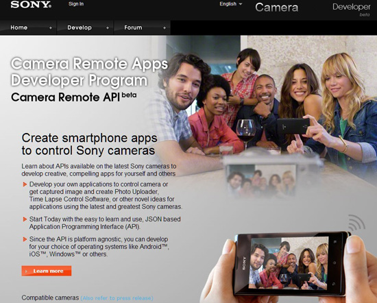 Sony宣布開放旗下數(shù)款相機(jī)和手機(jī)間無線傳輸API