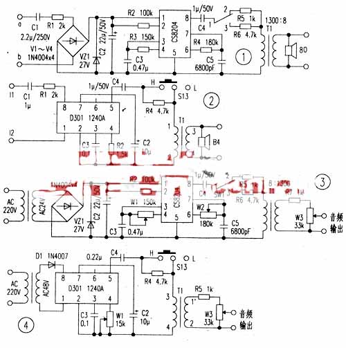 用電話機(jī)振鈴IC制作音頻理療儀