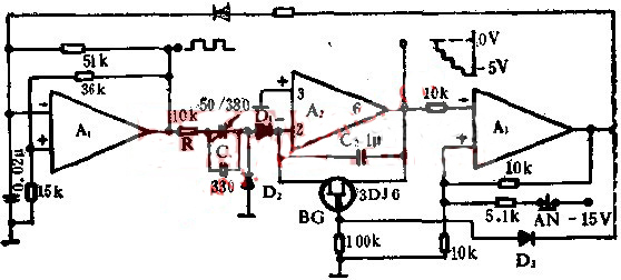 運(yùn)算放大器組成階梯波發(fā)生器電路及原理分析