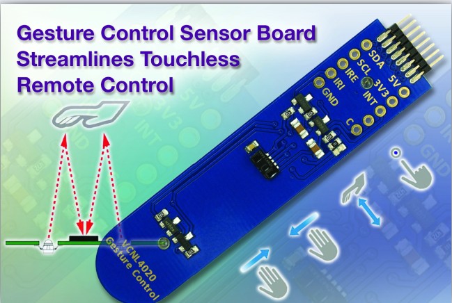 Vishay新款手勢控制傳感器演示板套件