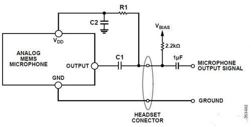 一款簡單的基于MEMS麥克風(fēng)的替換電路