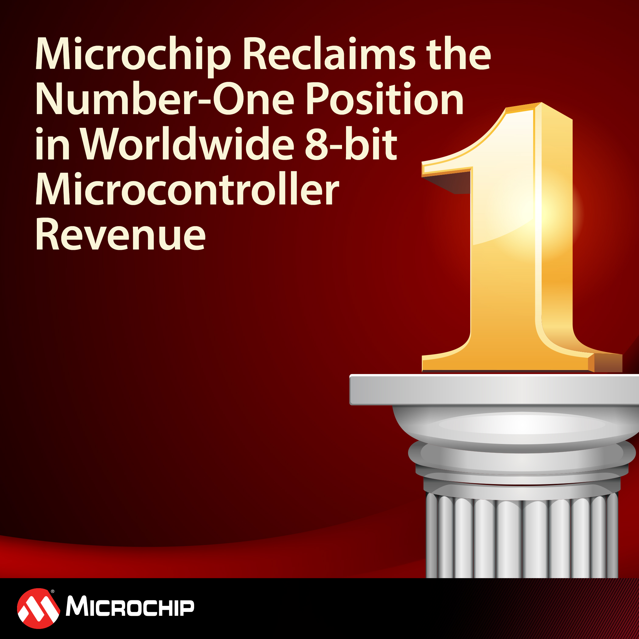 Microchip重奪8位單片機(jī)銷售額全球第一桂冠