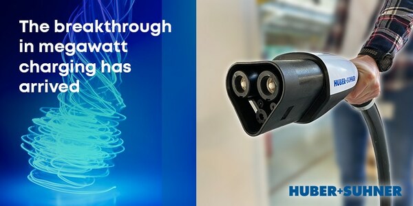 HUBER+SUHNER宣布其商用车兆瓦级充电系统取得突破性创新